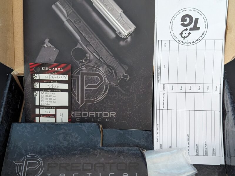 NUEVA! PREDATOR TACTICAL IRON SHRIKE (KING ARMS)