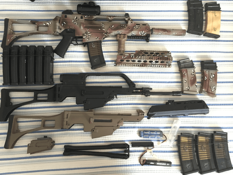 RÉPLICA AIRSOFT HK G36, Y COMPLEMENTOS.