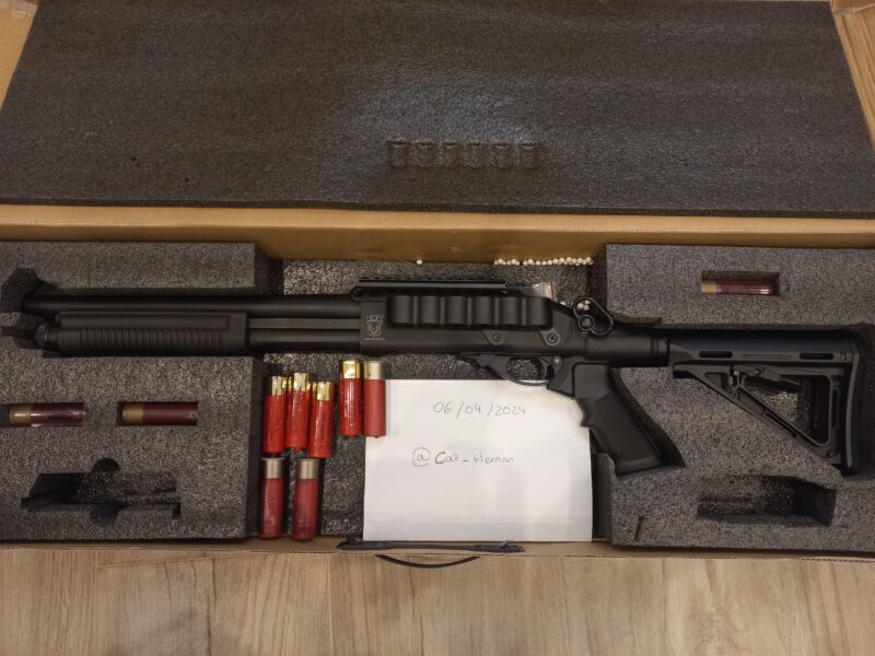 Escopeta de gas M870 golden eagle corta, culata táctica