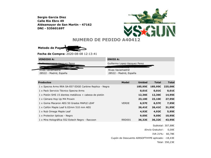 Pack Specna arms SA-EO7 EDGE+HK USP COMPACT