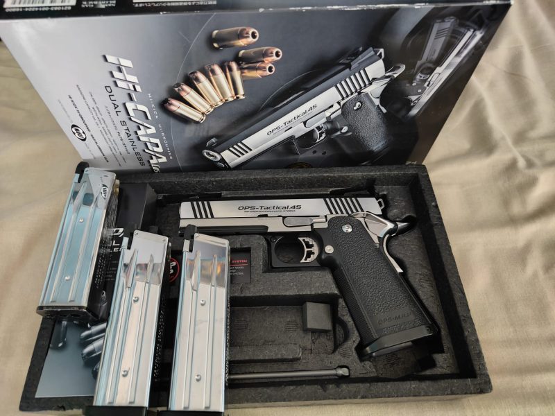 Tokyo Marui Hi-Capa Custom Dual Stainless + 2 cargadores Originales