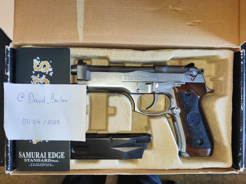 M92F WE Samurai Edge Resident Evil 7 Silver Gbb