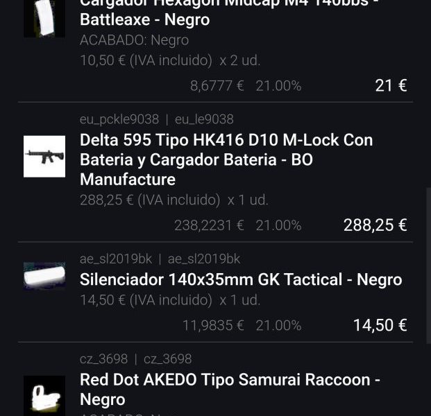 OFERTA!Delta 595 Tipo HK416 D10 M-Lock Con Bateria y Cargador Bateria - BO Manufacture Con garantía