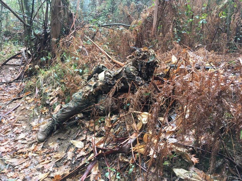 Ghillie 3d otoño + Chest rig + Mascara + Dump Pouch