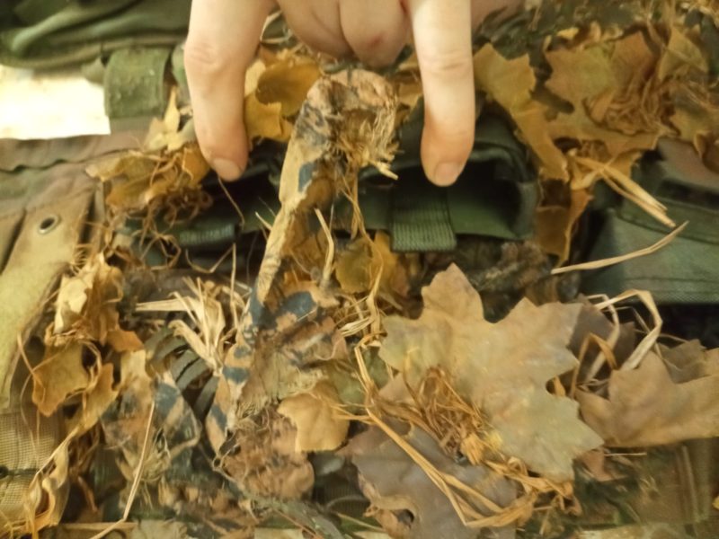 Ghillie 3d otoño + Chest rig + Mascara + Dump Pouch