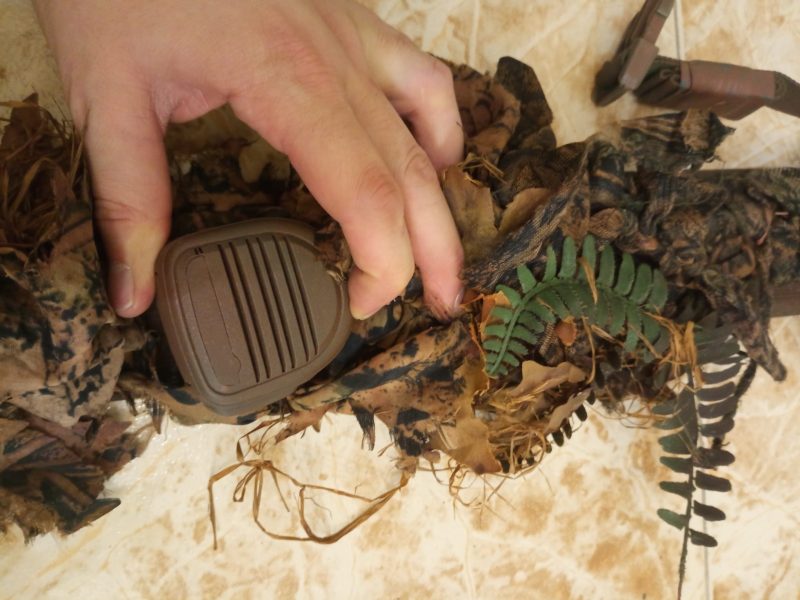 Ghillie 3d otoño + Chest rig + Mascara + Dump Pouch