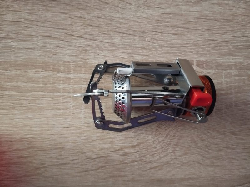 Hornillo plegable con bombona de gas