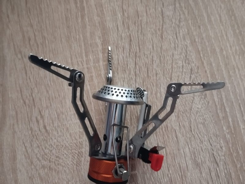 Hornillo plegable con bombona de gas