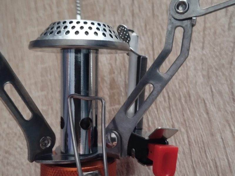 Hornillo plegable con bombona de gas