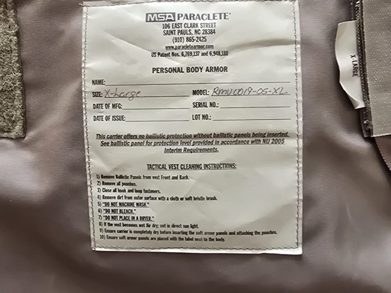 Chaleco tactico Paraclete Xl