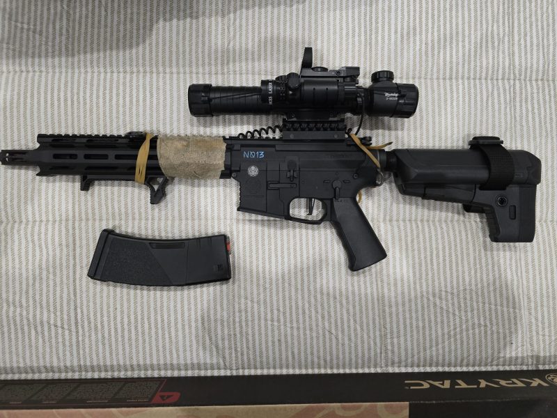REPLICA AEG M4 KRYTAC TRIDENT MK2 CRB M-LOK NEGRA