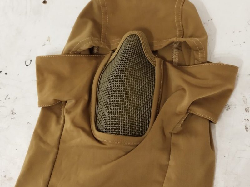 Balaclava de airsoft con protección color tan