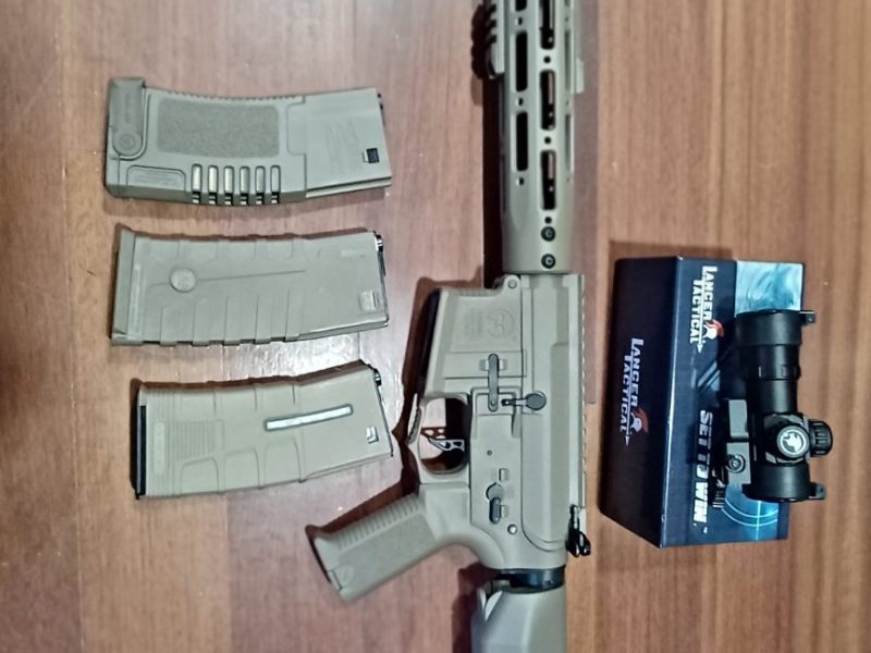 Fusil airsoft Amoeba + accesorios