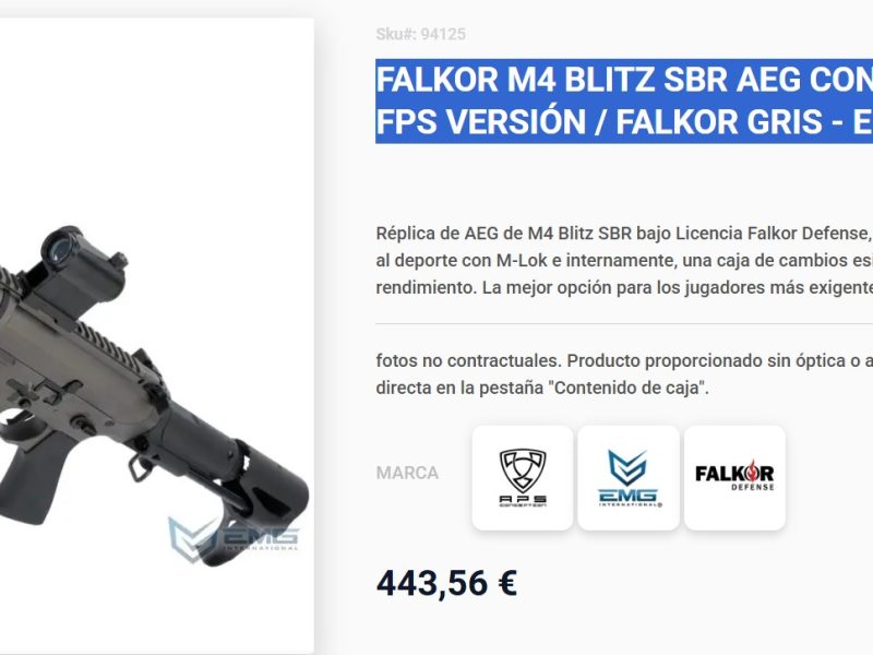 Falkor M4 Blitz SBR AEG CRS stock NUEVO