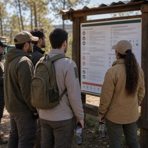 Pantalla con normas de campo revisadas antes de una jornada de airsoft