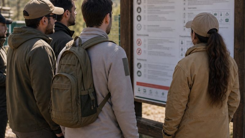Pantalla con normas de campo revisadas antes de una jornada de airsoft