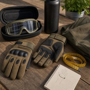 Guantes de airsoft probados junto a una lista de revisión de comodidad