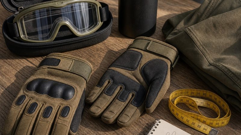 Guantes de airsoft probados junto a una lista de revisión de comodidad