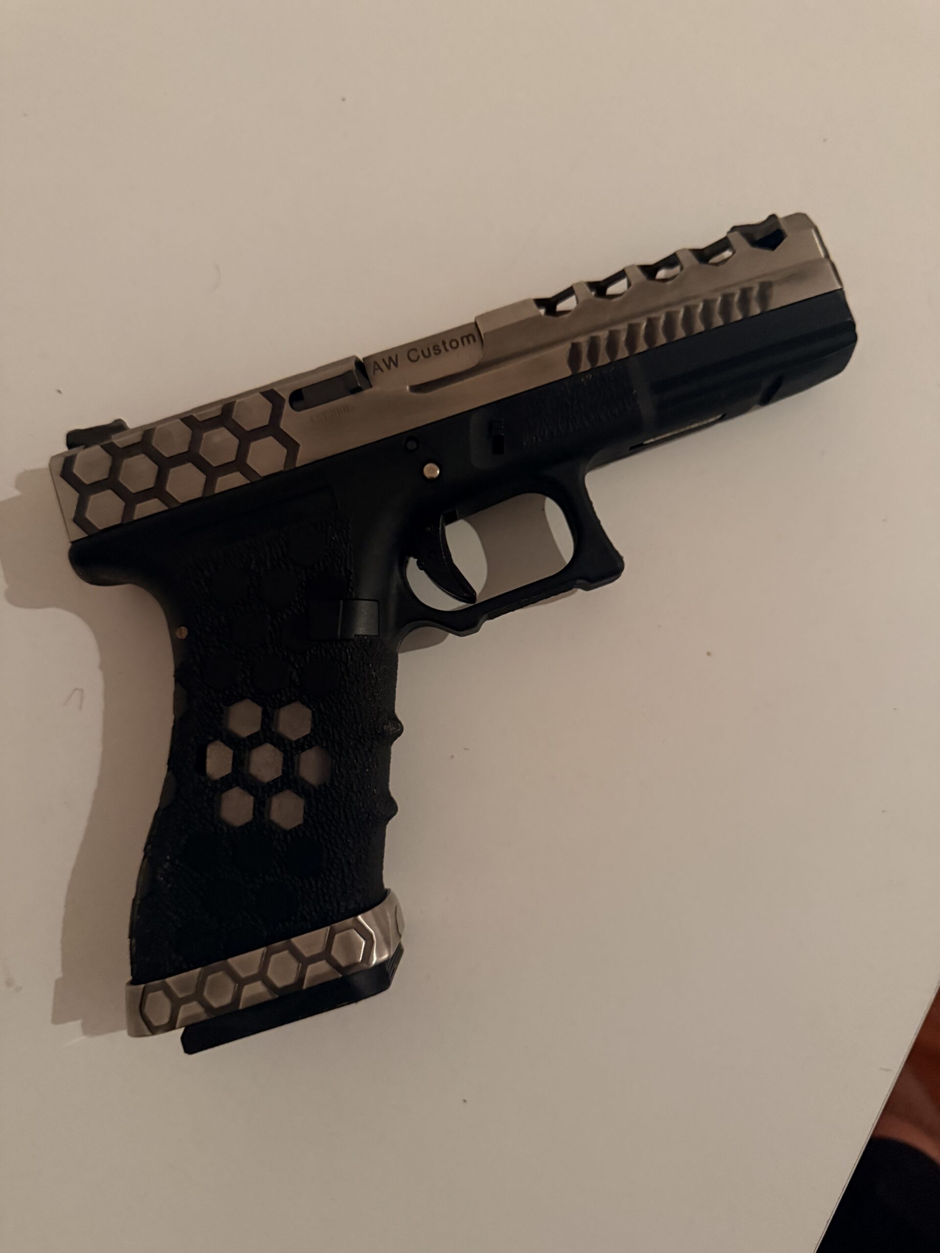 King Arms Predator Tactical Iron Shrike Silver GBB