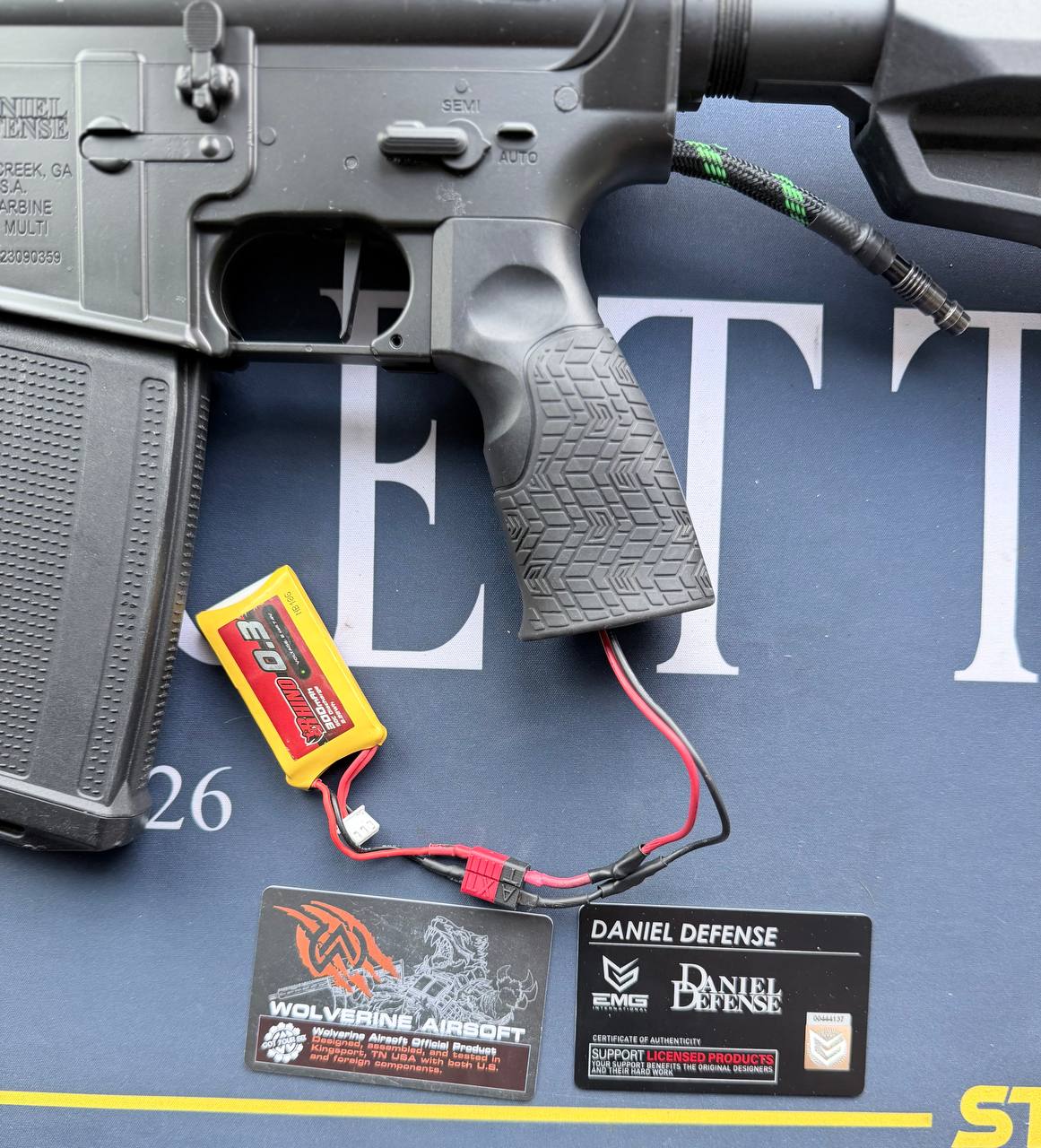 CYMA PLATINUM DANIEL DEFENSE MK18 RIII REPLICA ESHOOTER ETU BLACK on the VVD system