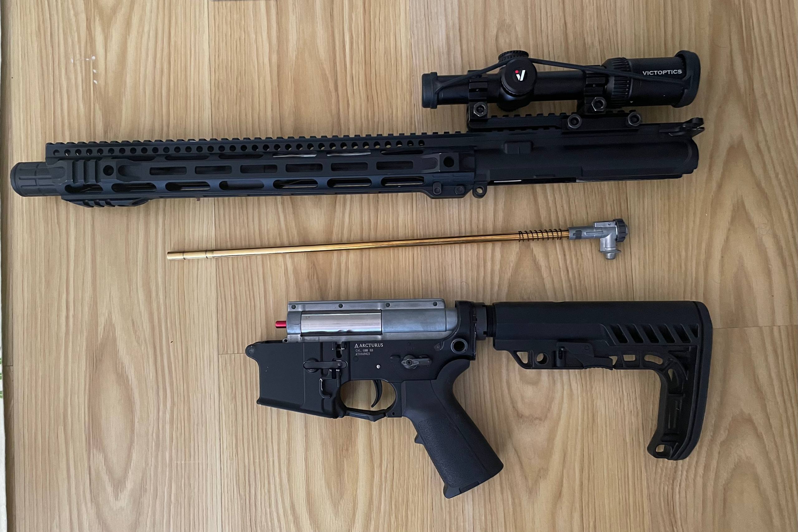 AR Rifle AR15 E3 AT-ARO7 Rifle [Arcturus] Full metal, quick release spring
