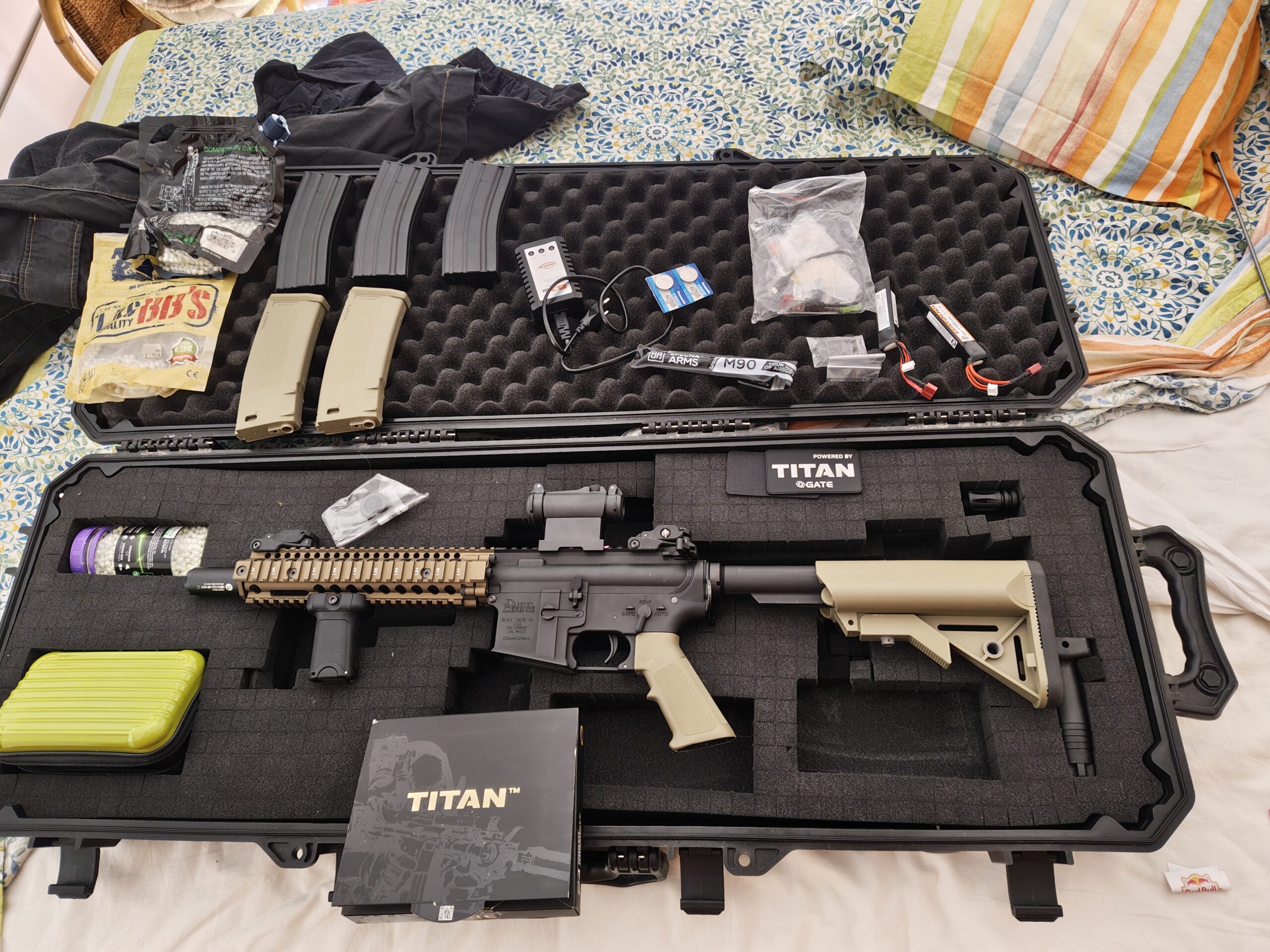 Specna arms mk18 full metal Daniel defens con todo lo de las fotos