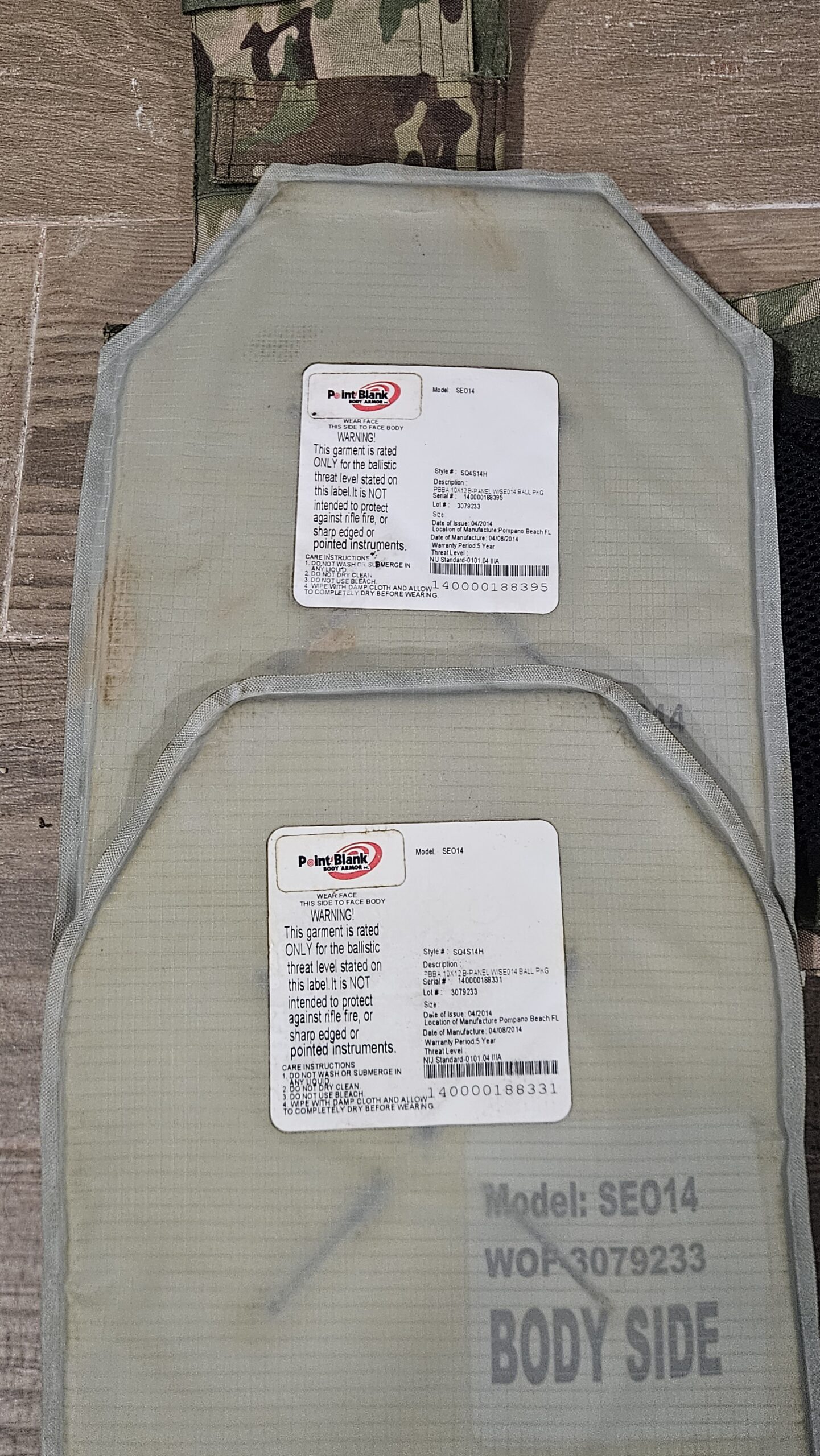Chaleco multicam cordura 500 NIJ3A