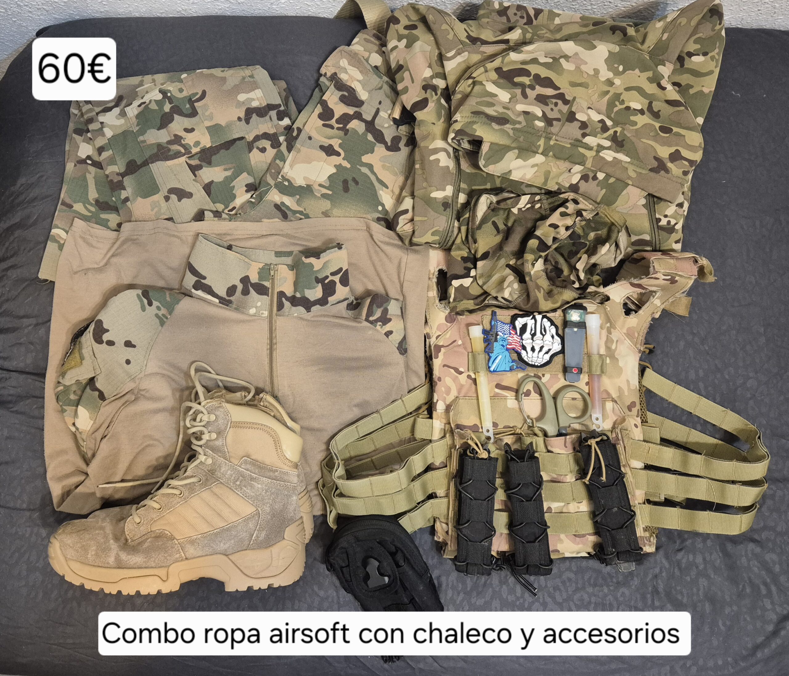 Combo ropa airsoft talla M/L
