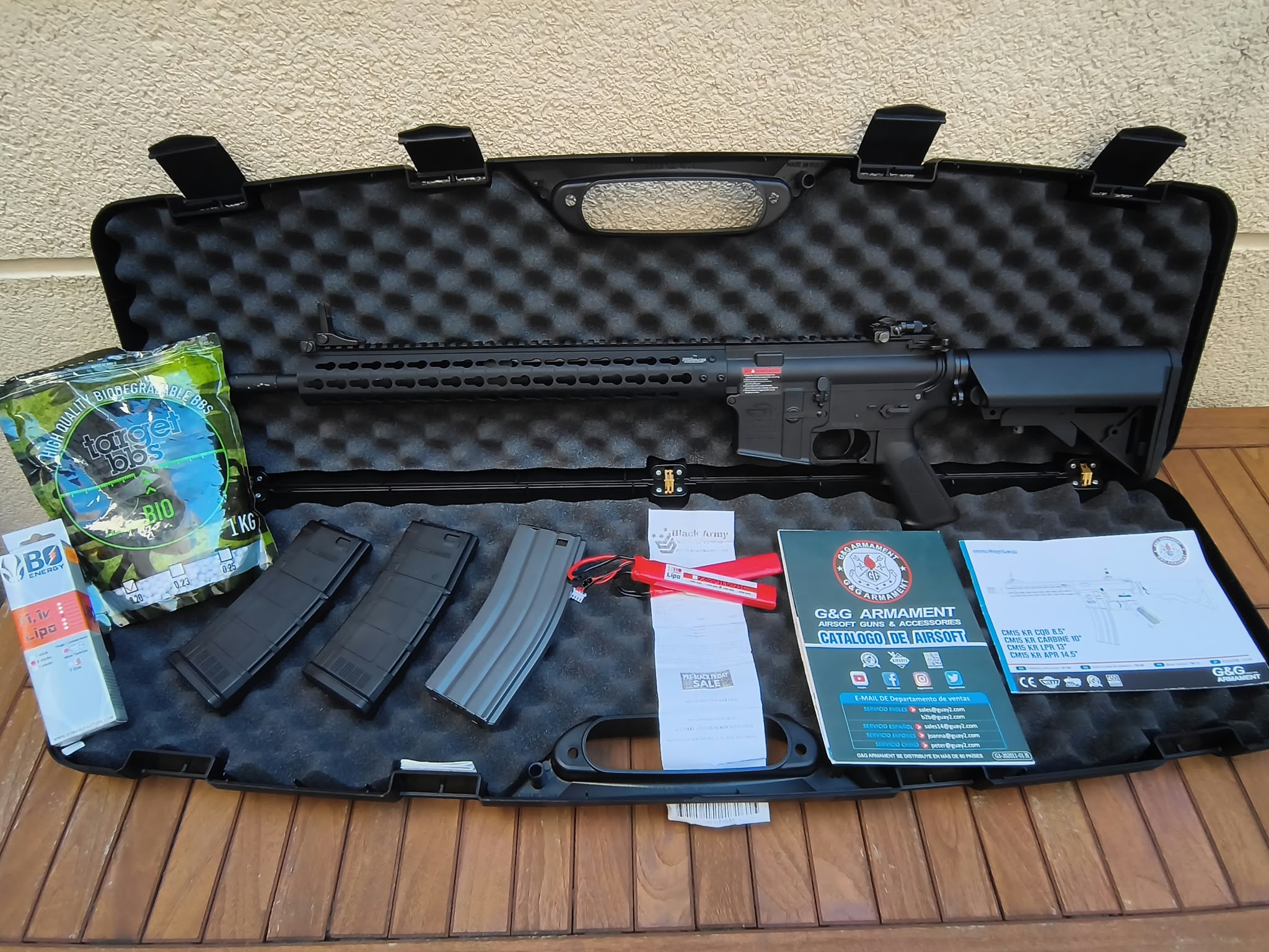 G&G CM15 KR-APR 14.5" AEG | CQB 0 m | 3 cargadores + batería | Madrid
