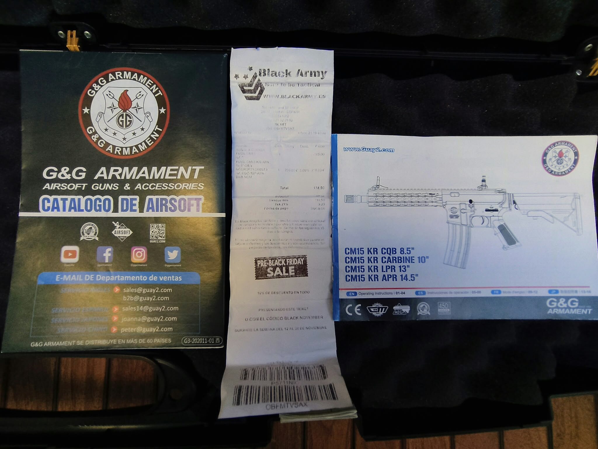 G&G CM15 KR-APR 14.5" AEG | CQB 0 m | 3 cargadores + batería | Madrid